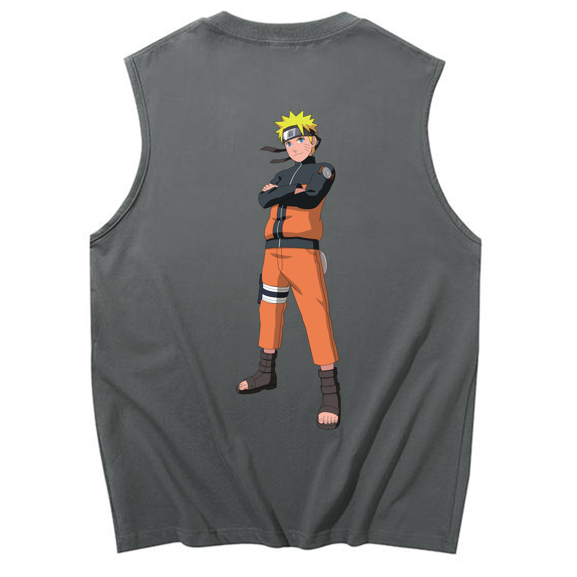 （画像用） NARUTO -ナルト- うずまき ナルト Uzumaki Naruto コットン100％タンクトップ（背面プリント）